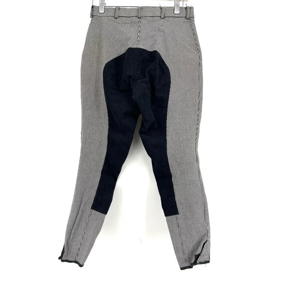 Royal Highness Women's 4-6 Check Equestrian Jodhpurs Riding Pants Suede Seat - Picture 2 of 7